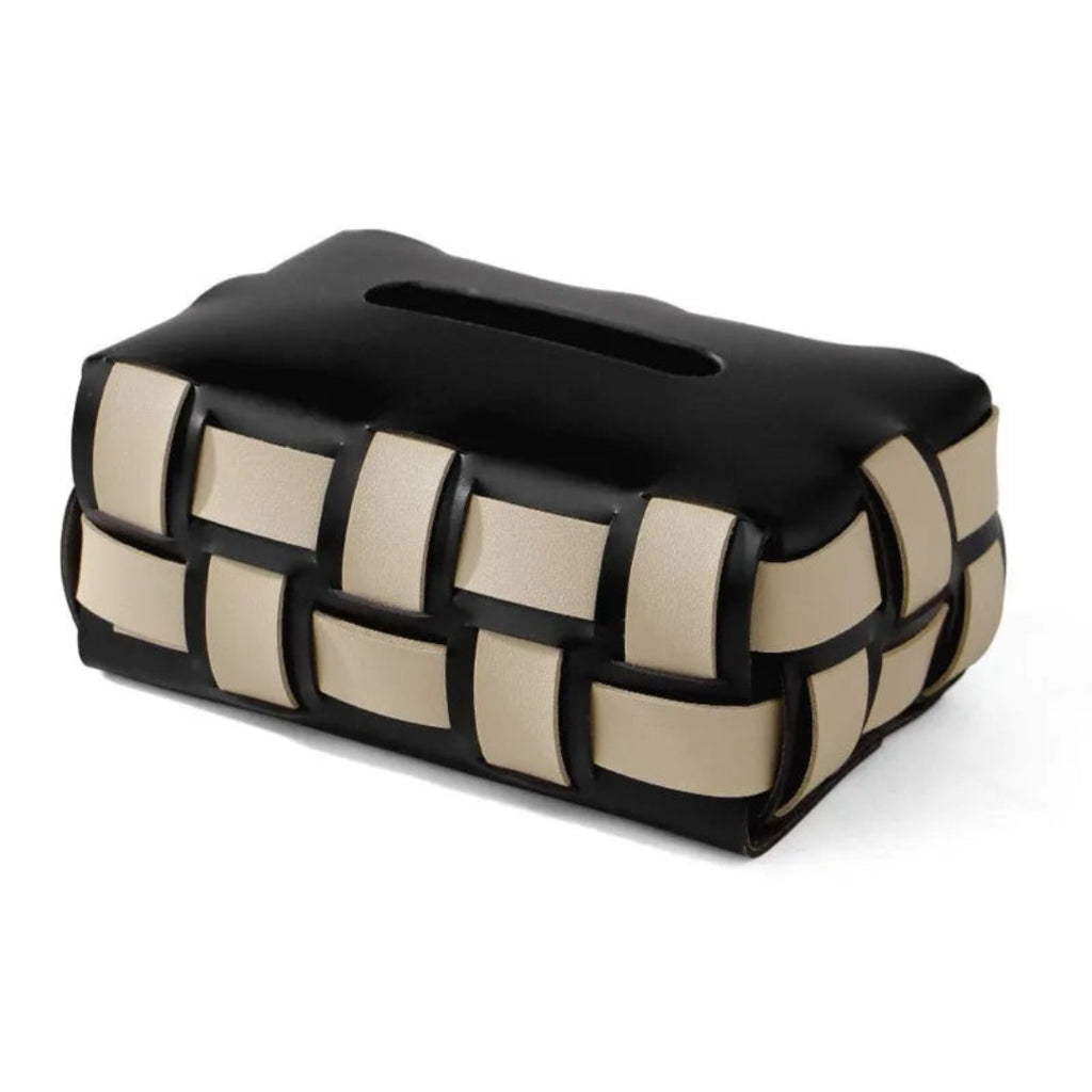 Minimalist Woven Tissue Box Cover | Contemporary Decor Set