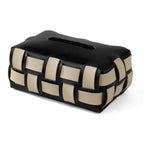 Minimalist Woven Tissue Box Cover | Contemporary Decor Set