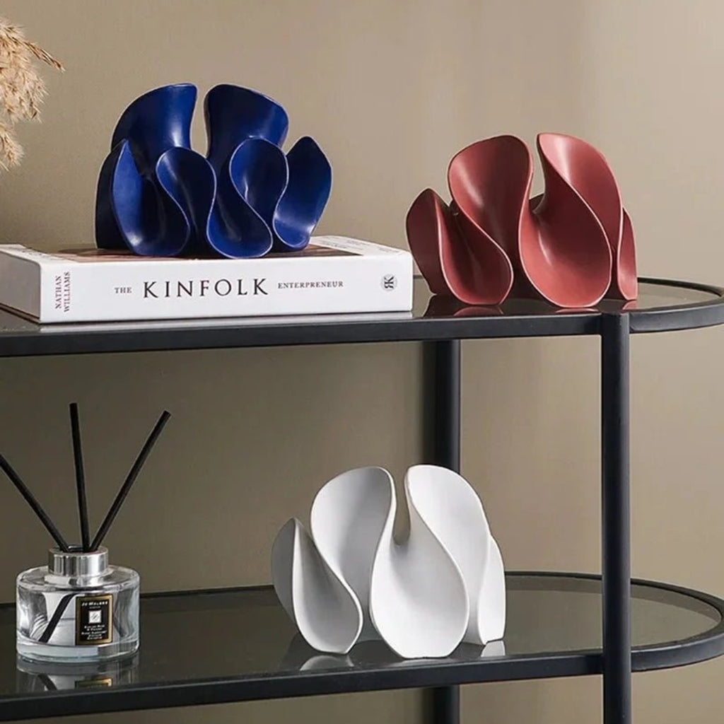 Architectural Bloom Wave Sculpture for Statement Home Decor