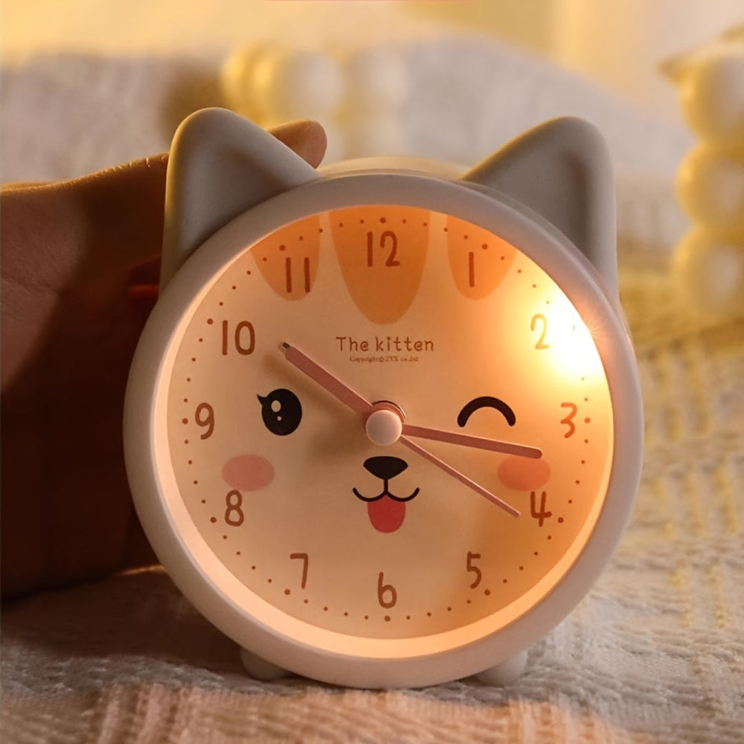 Gentle Silent Alarm Clock with Night Light for Restful Sleep
