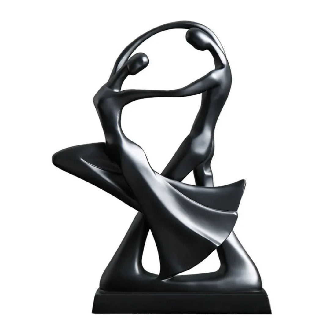 Contemporary Abstract Dancers Ornament for Stylish Interiors Black