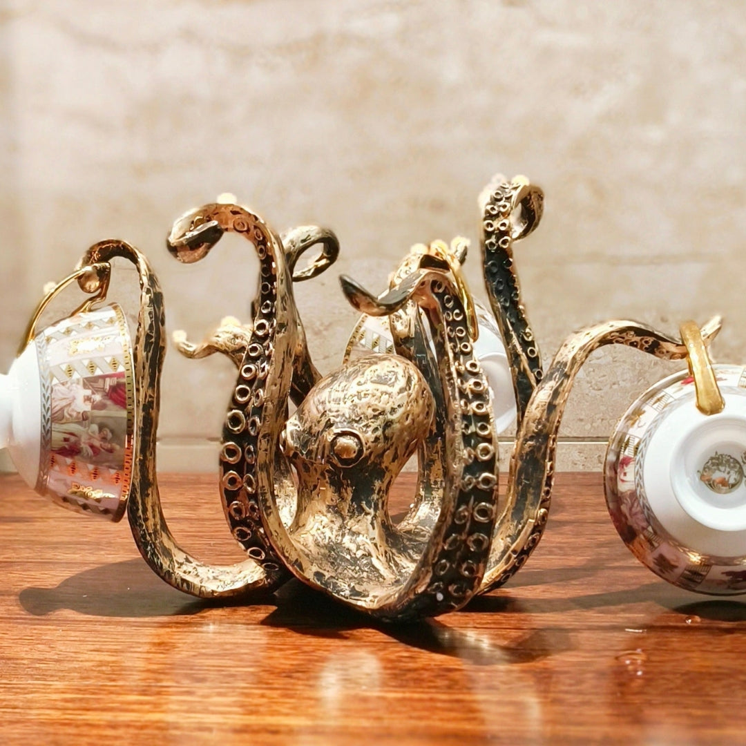 Whimsical Octopus Mug Holder Stand for Countertop Storage