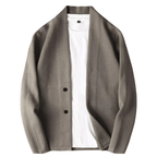 Men’s Elegant Button-Up Cardigan for Effortless Style Gray