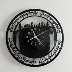 Iconic Legends Silent Vinyl Wall Clock for Vintage Decor Black