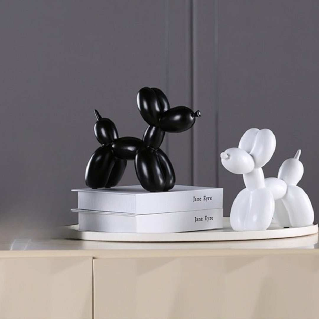 Iconic Chrome Balloon Dog Sculpture | Gallery Style Accent