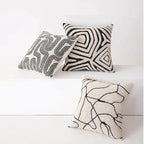 Hommfer – Beige and Black Geometric Tufted Cushion Cover