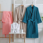 Plush Waffle Weave Bathrobe | Cozy Home and Lounge Use