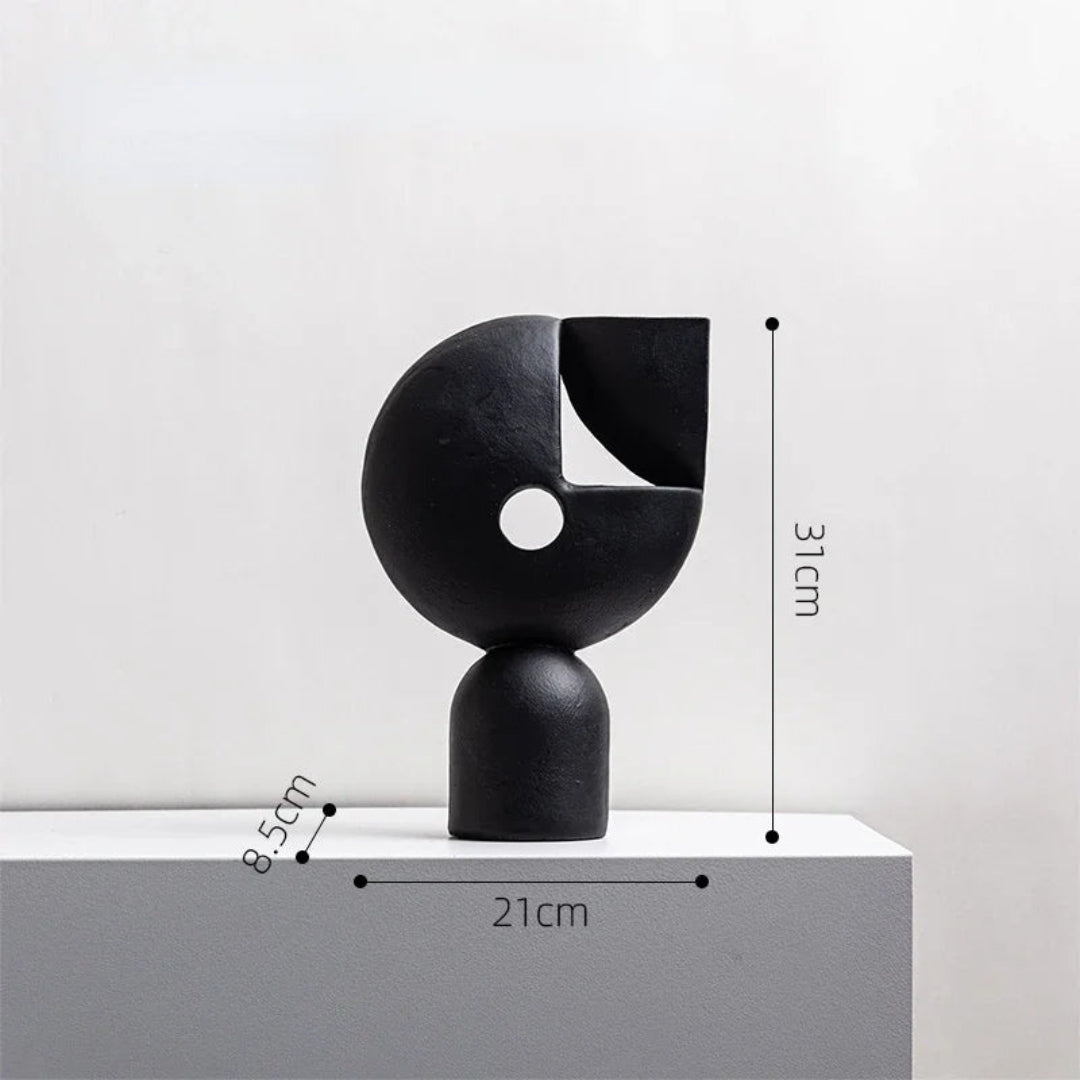 Architectural Geometric Resin Sculpture for Home Display