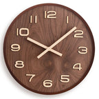 Organic Wood Wall Clock with Silent Mechanism for Living Style 1