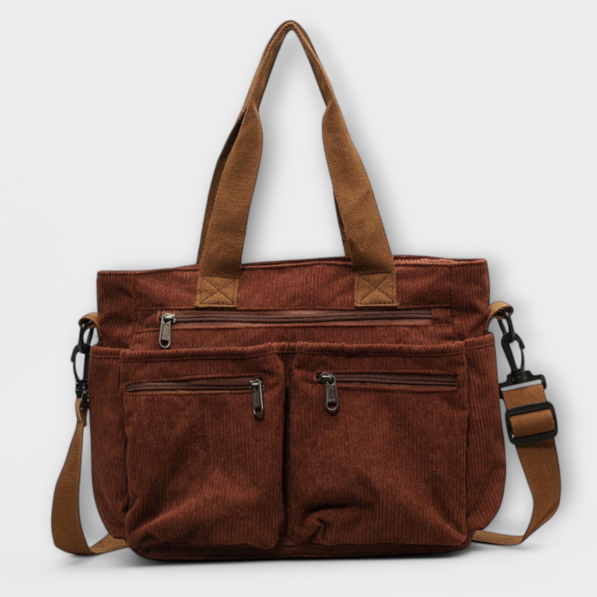 Women’s Spacious Everyday Tote Bag with Functional Design Brown