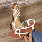 Women’s Braided Flat Sandals for Spring and Summer Casual Wear
