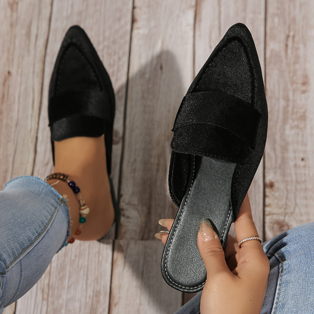 Women’s Closed Toe Slip-On Fashion Mules – Everyday Footwear