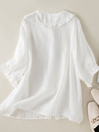 Women’s Playful Loose Ruffled Neck Shirt