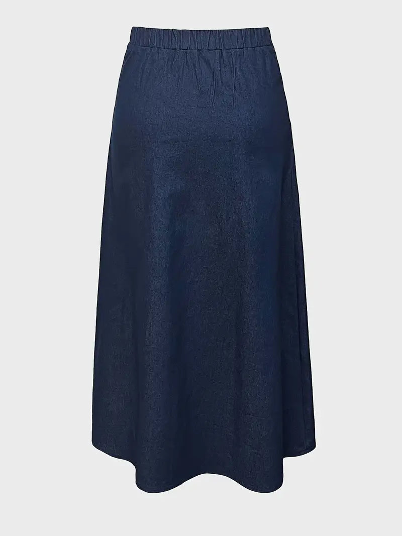 Women’s Long Flared Denim Skirt