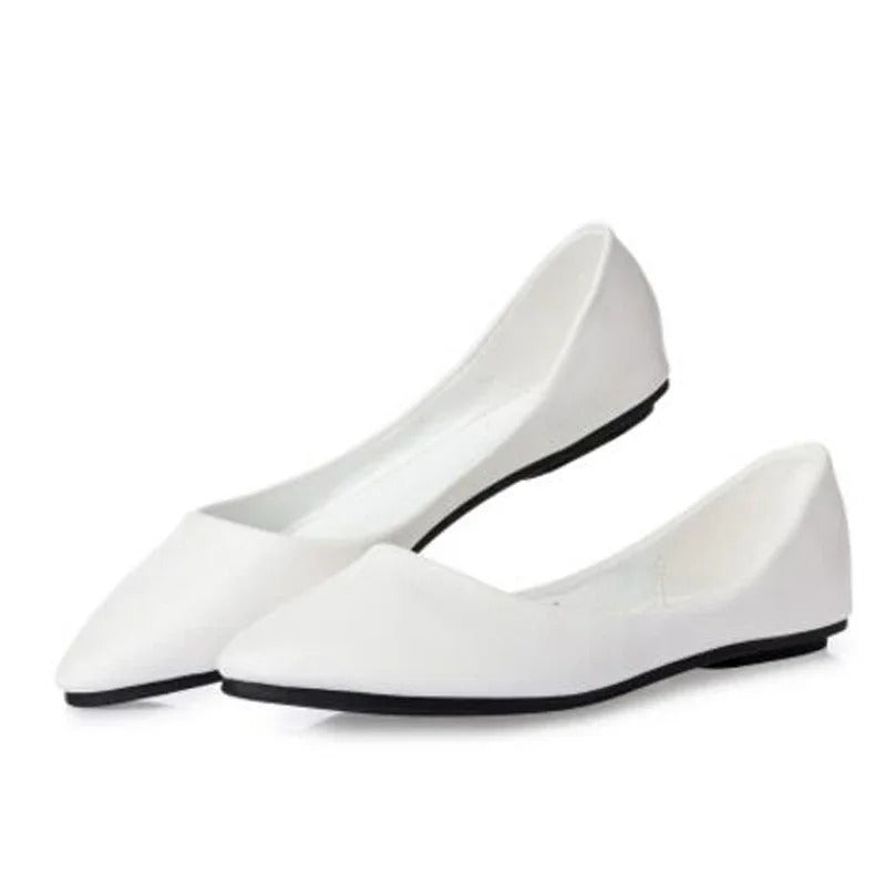 Women’s Elegant Ballerinas with Timeless Design White