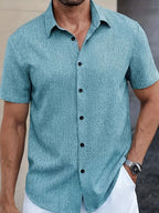 Men’s Lightweight Classic Short Sleeve Shirt – Perfect Summer Top Blue