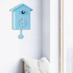 Decorative Quartz Cuckoo Wall Clock for Interior Decor Spaces Blue