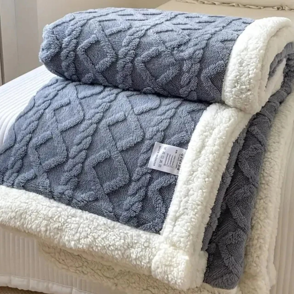 Plush Snuggle Blanket | Cozy Throw Blanket for Home Living Blue