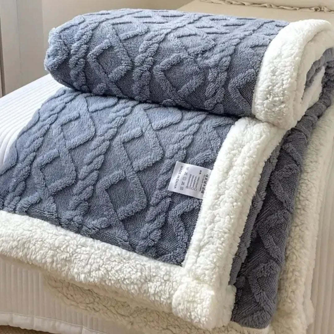 Plush Snuggle Blanket | Cozy Throw Blanket for Home Living Blue