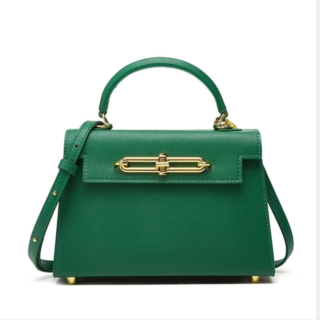 Solis | Women’s Luxe Leather Handbag | Convertible Crossbody Green
