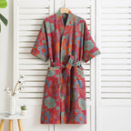 Hotel-Style Bathrobe Offering Luxe Comfort and Relaxed Shape Red