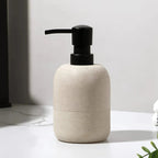 Elegant Resin Soap Dispenser | Stylish Bathroom Countertop Ivory Beige