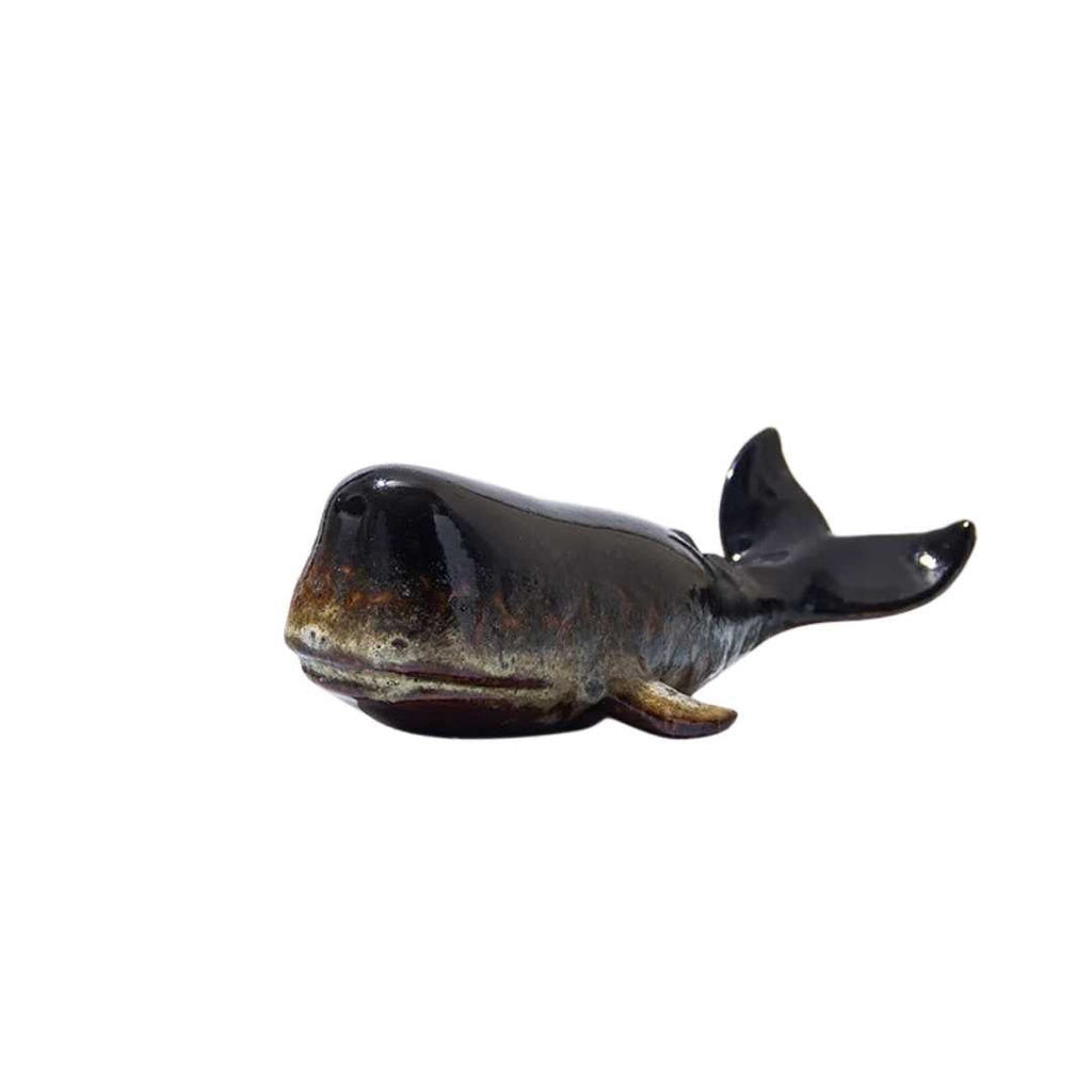 Sculptural Porcelain Whale Piece | Stylish Nautical Accent Porcelain