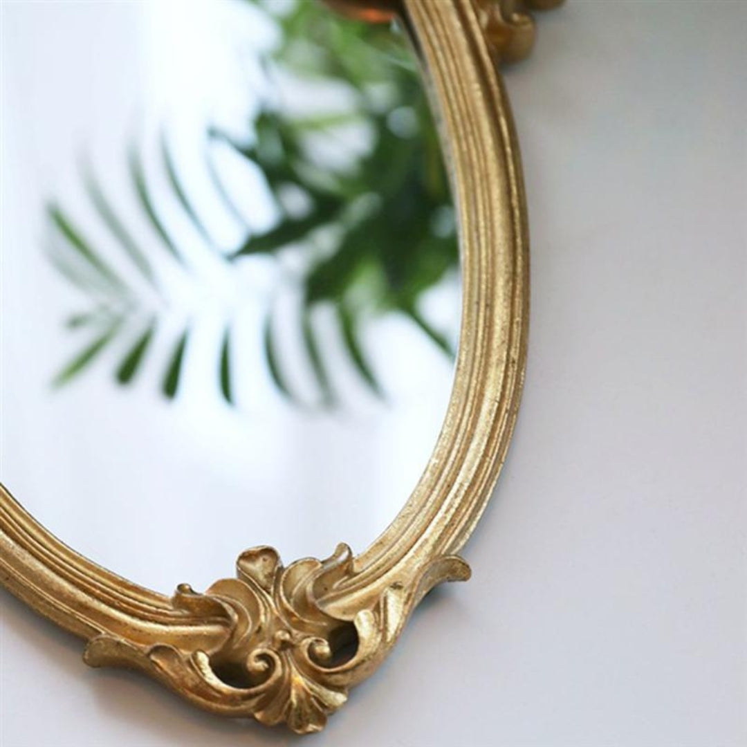 Ornate Vintage Gold Mirror | Romantic Bedroom Decor Piece