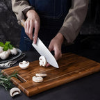 Minimal Solid Wood Cutting Board with Handle for Easy Prep