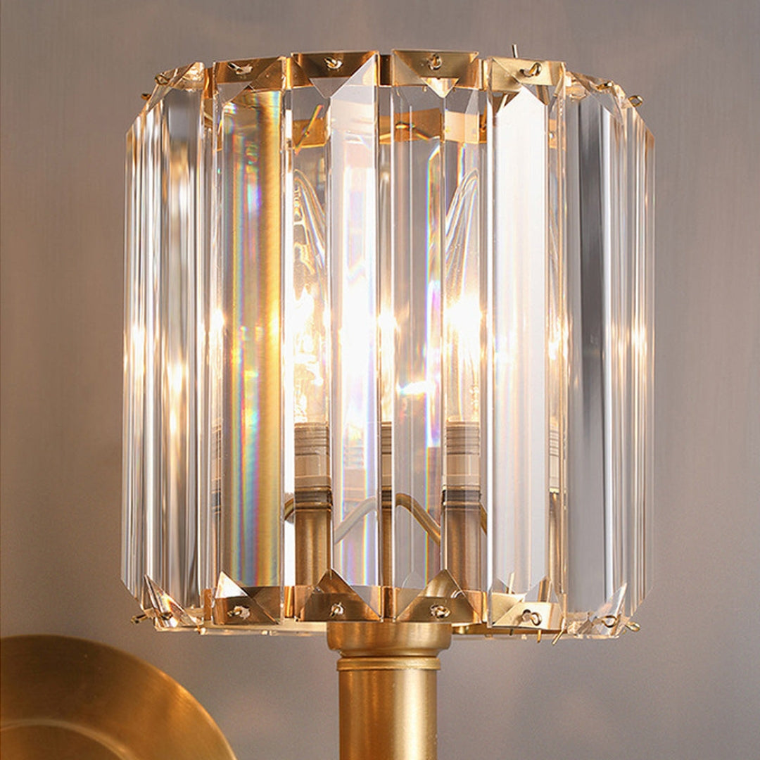 Premium Clear Crystal Wall Light | Architectural Wall Accent