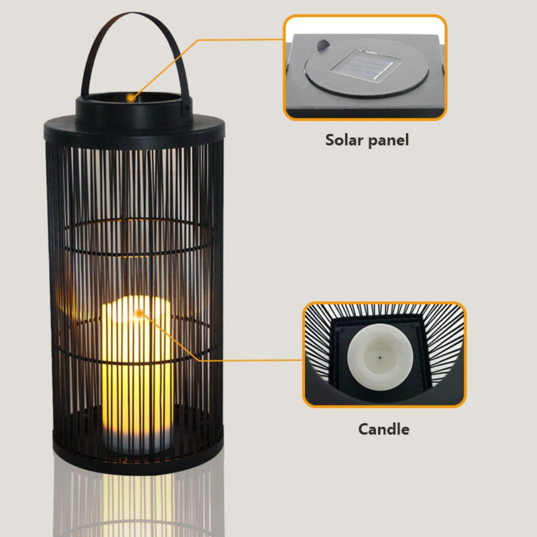 Coastal Solar Woven Lantern Light | Soft Outdoor Glow Use