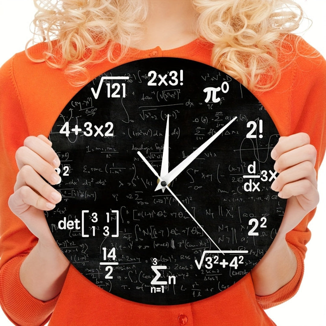 Creative Acrylic Wall Clock with Math Formula Art | Wall Decor