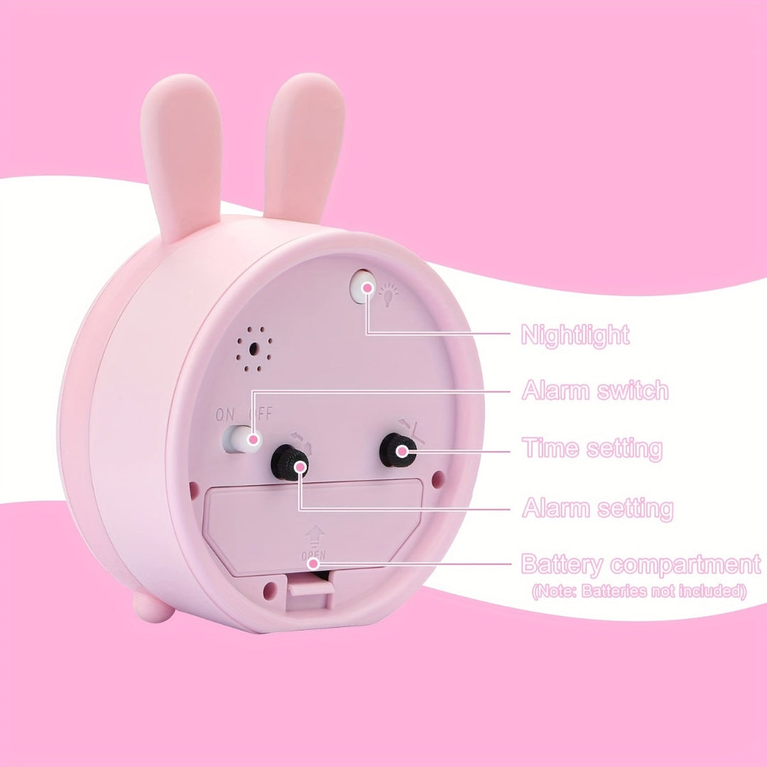 Gentle Silent Alarm Clock with Night Light for Restful Sleep