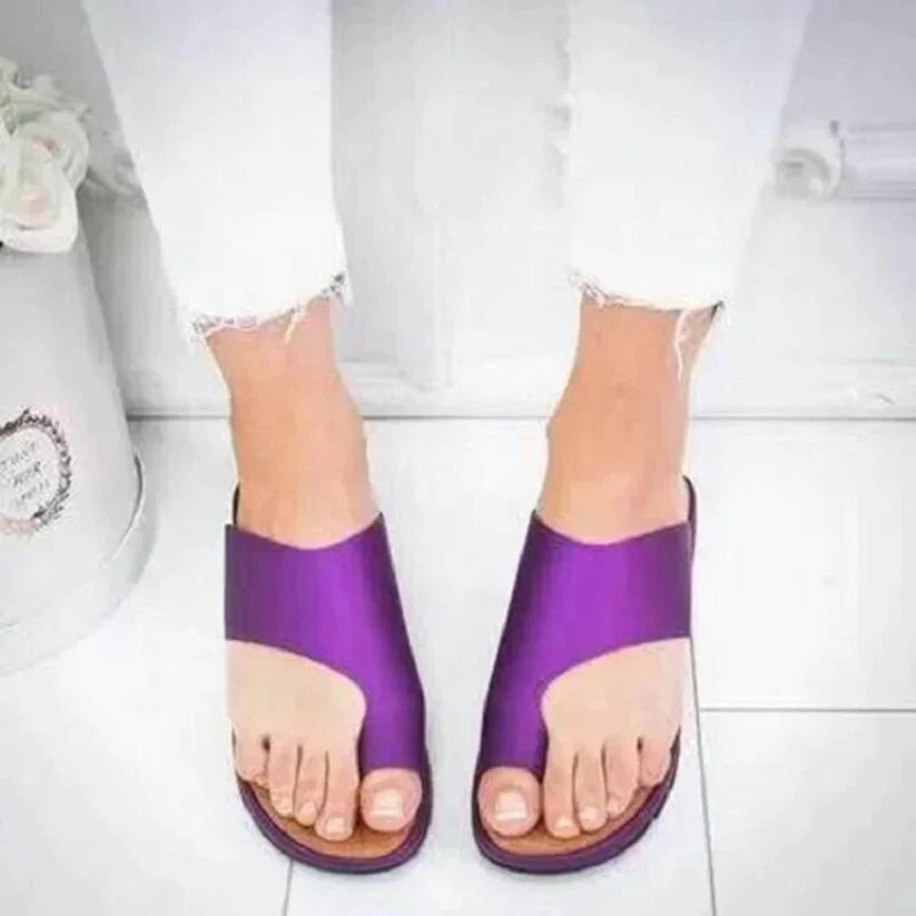 Women’s Comfortable Mules with Orthopedic Wedge Sole Purple
