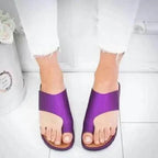 Women’s Comfortable Mules with Orthopedic Wedge Sole Purple