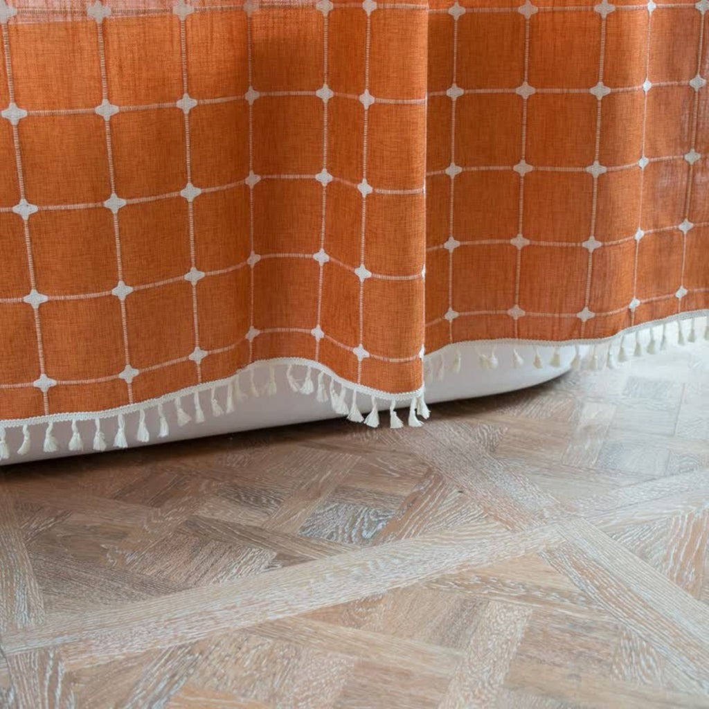 Classic Plaid Shower Curtain Refined Vintage Bathroom Style