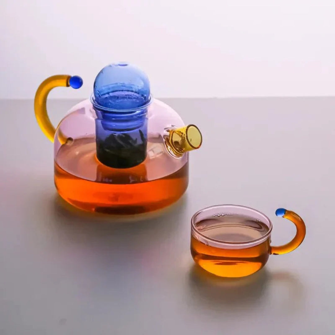 Minimalist Heat Resistant Glass Tea Set for Modern Kitchens