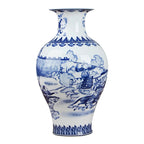 Classic Chinese Blue and White Ceramic Vase with Antique Design E