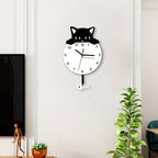Charming Swinging Cat Wall Clock for Creative Interiors