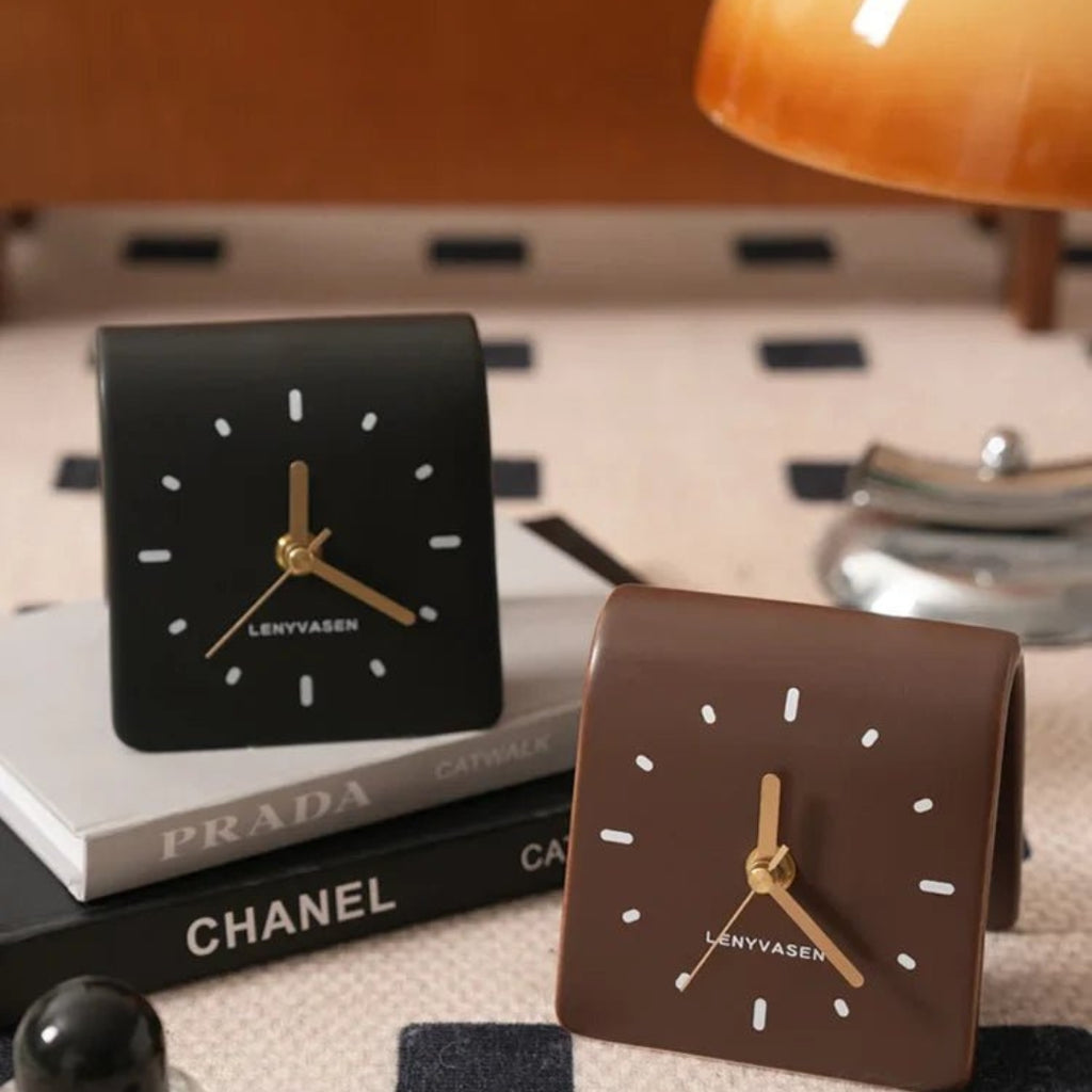 Minimalist Ceramic Desk Clock for Home Office Display Decor