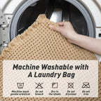 Plush Waffle Bath Mat | Absorbent Non Slip Bathroom Rug