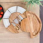 Elegant Acacia Wood Cheese Board Set for Entertaining Guests