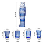 Playful Koi Fish Stackable Drinking Glasses Set of Four