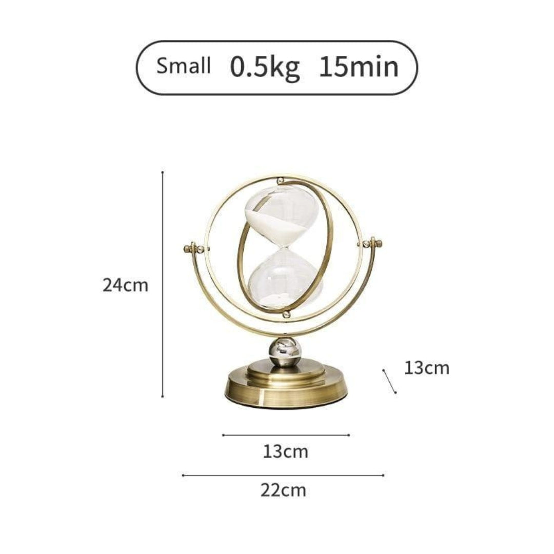 Elegant Metal Hourglass for Refined Living Room Decor Accent