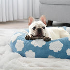 Cozy Orthopedic Dog Bed Featuring Floral Checkerboard Style