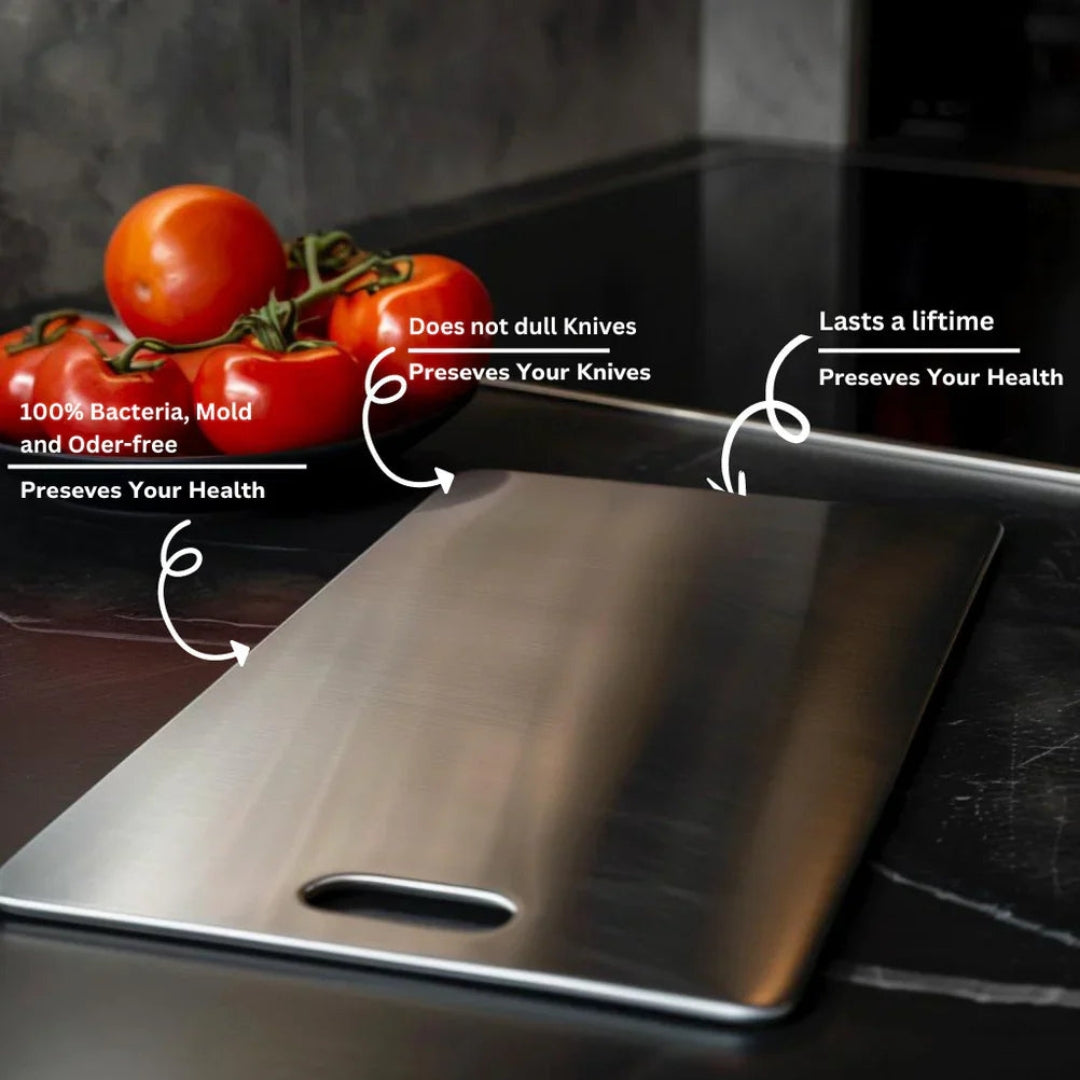 Heavy-Duty Stainless Steel Cutting Board | Food Prep Kitchen
