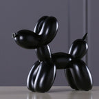 Iconic Chrome Balloon Dog Sculpture | Gallery Style Accent Black