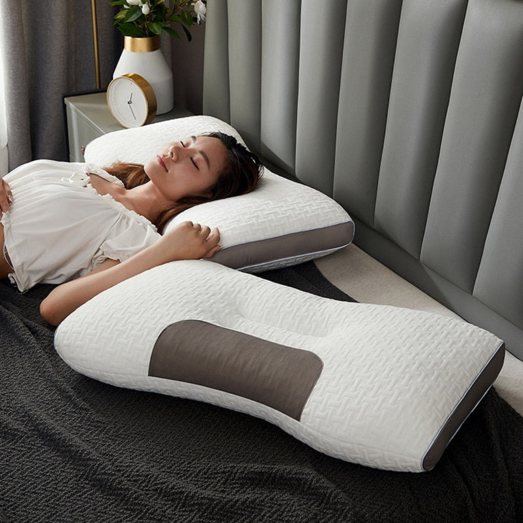 Ergonomic Hybrid Pillow for Back and Side Sleepers Neck