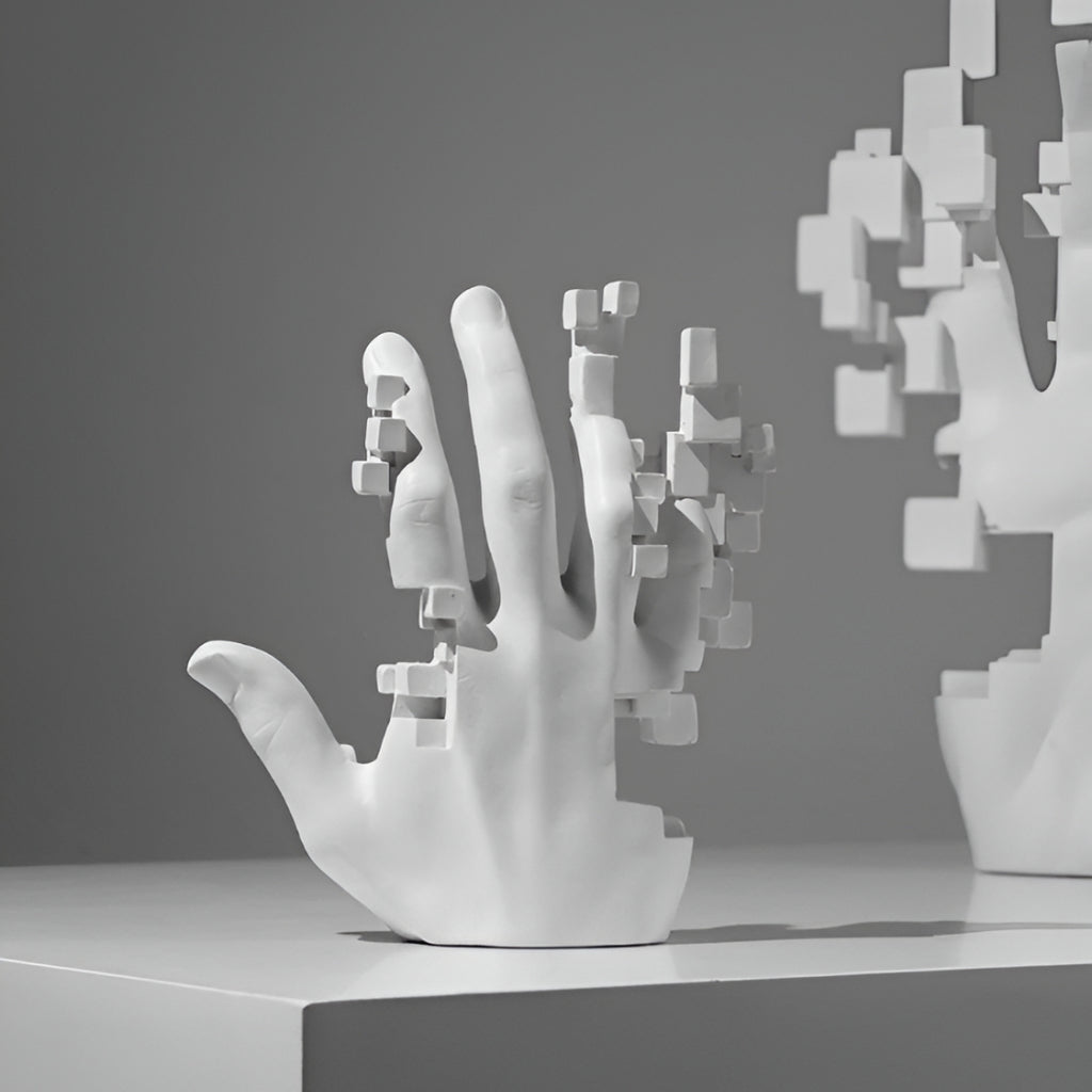 Sculptural Abstract Hand Statue for Modern Interior Style
