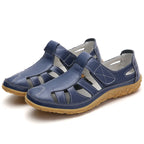 Women’s Casual Cutout Walking Sandals for Spring and Summer Navy Blue